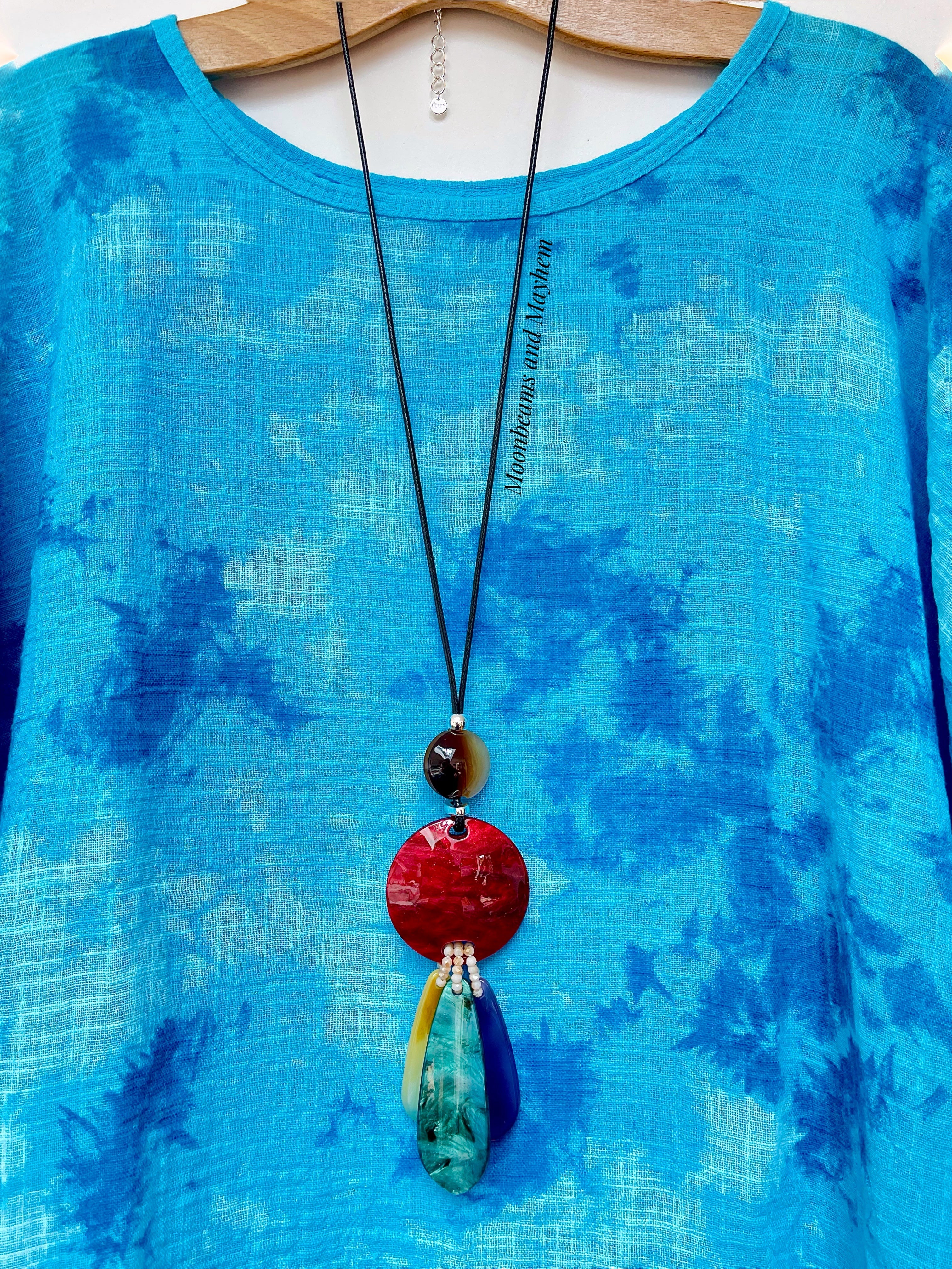 BEAUTIFULLY BOLD ACRYLIC COLOUR POP NECKLACE - Image 4