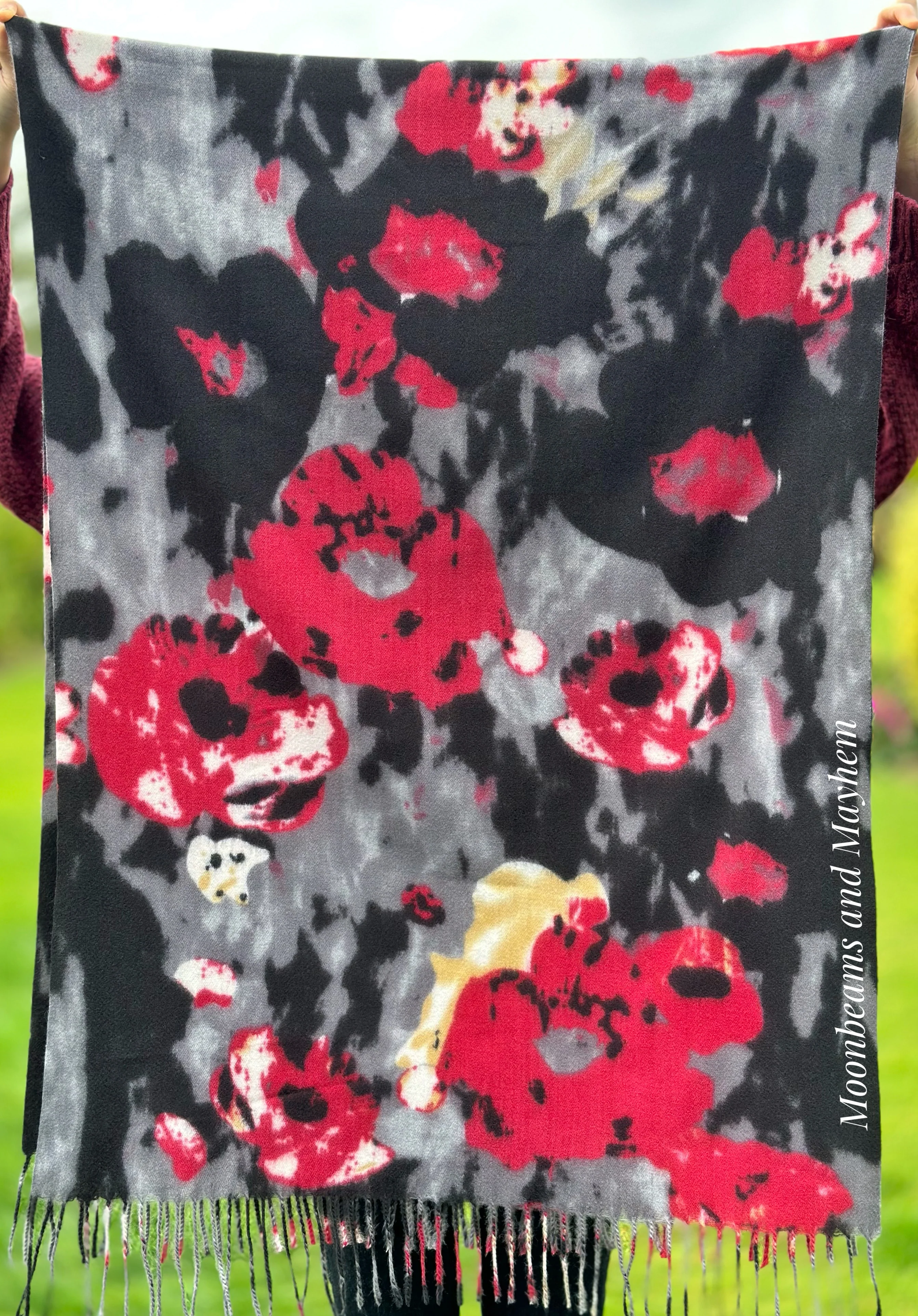 DIVINE POPPY SCARF / PASHMINA / SHAWL - Image 6