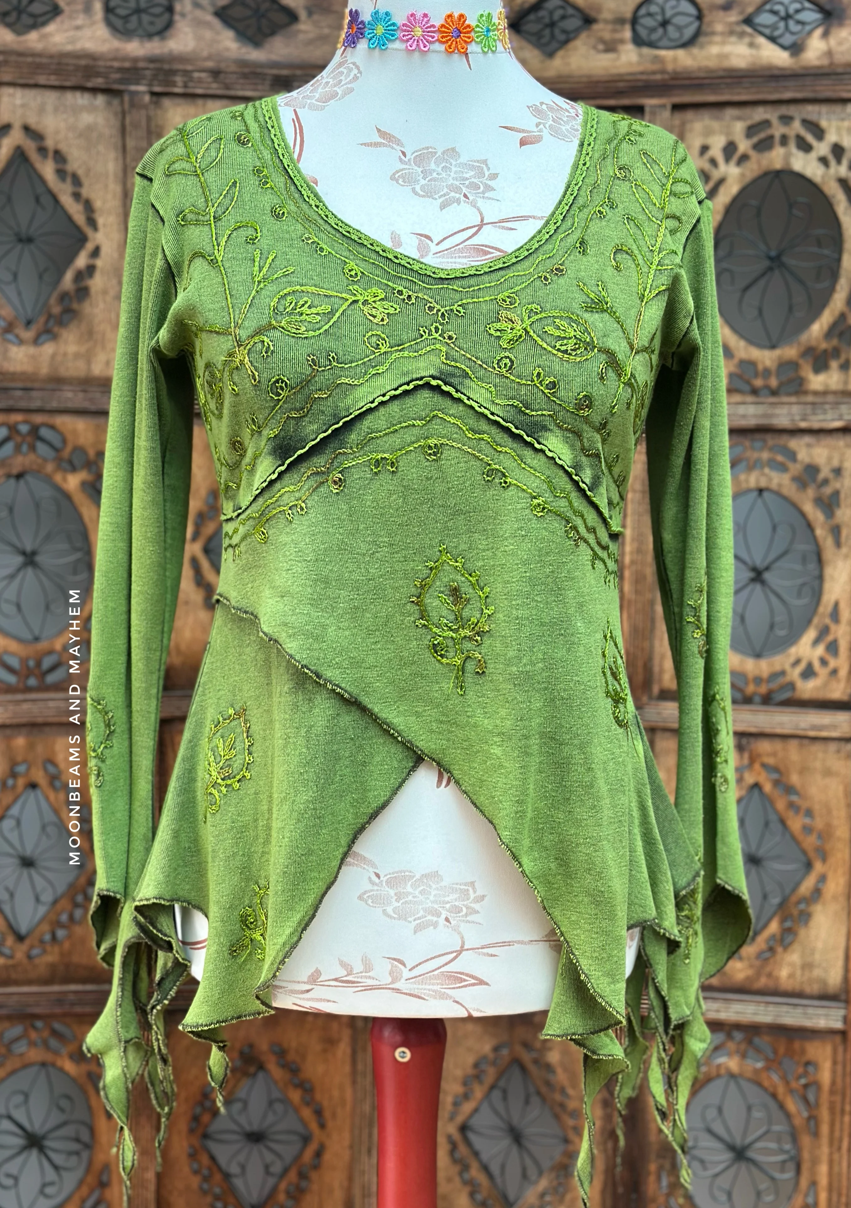 FOREST GREEN PIXIE TOP (L)