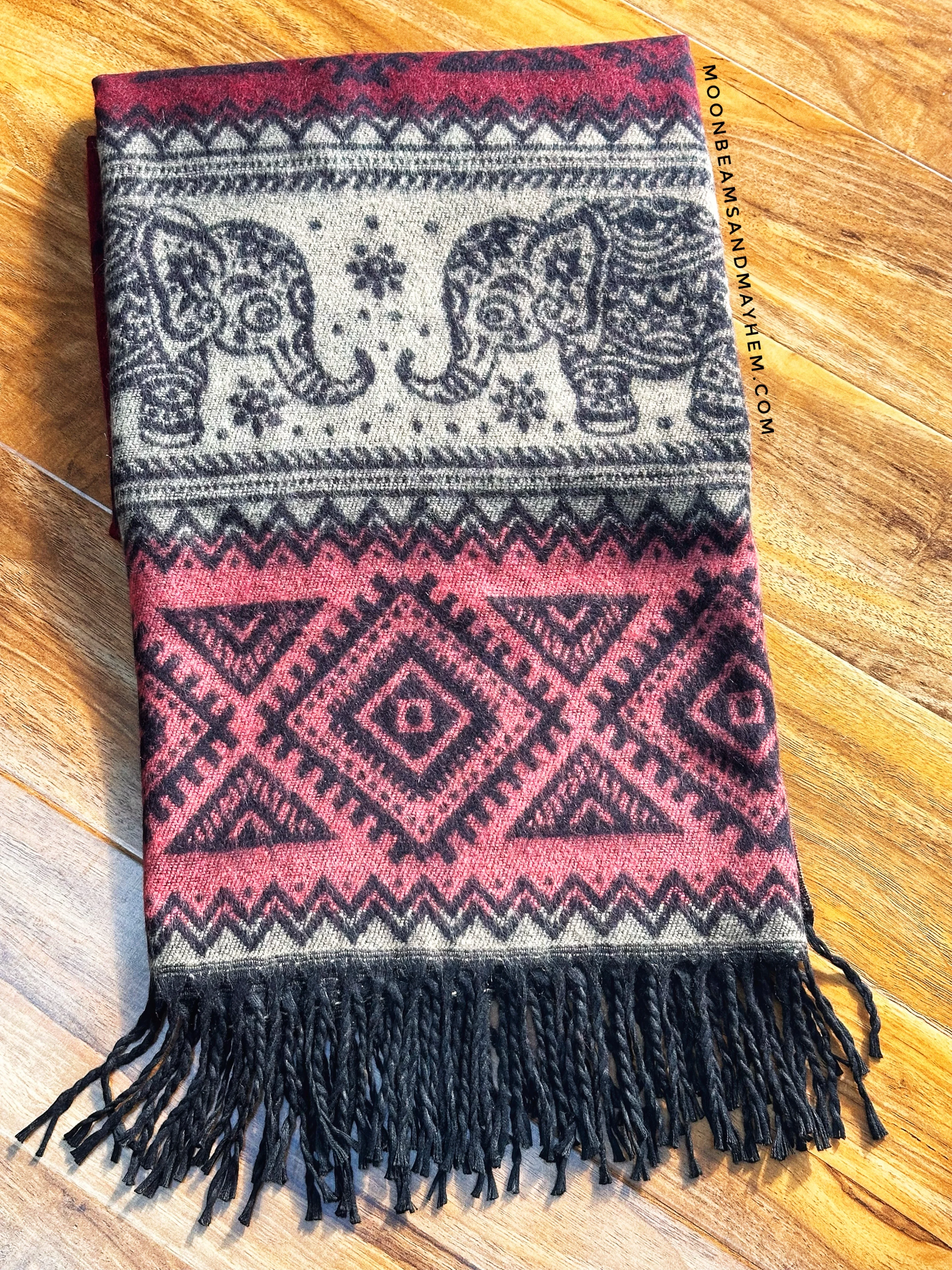INDIAN ELEPHANT BLANKET WRAP / SHAWL - Image 7