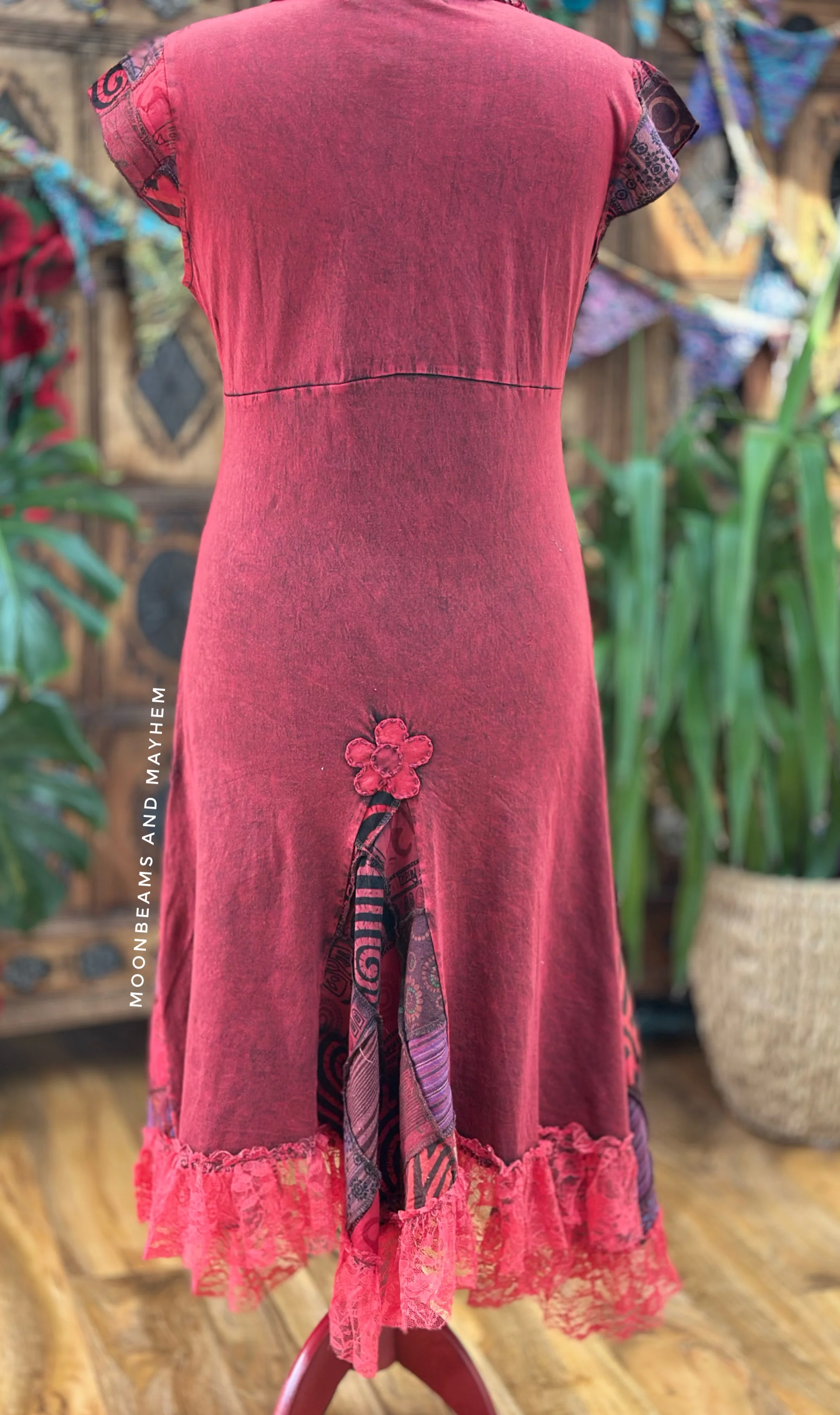 INDIAN RED PATCH DRESS - Image 3