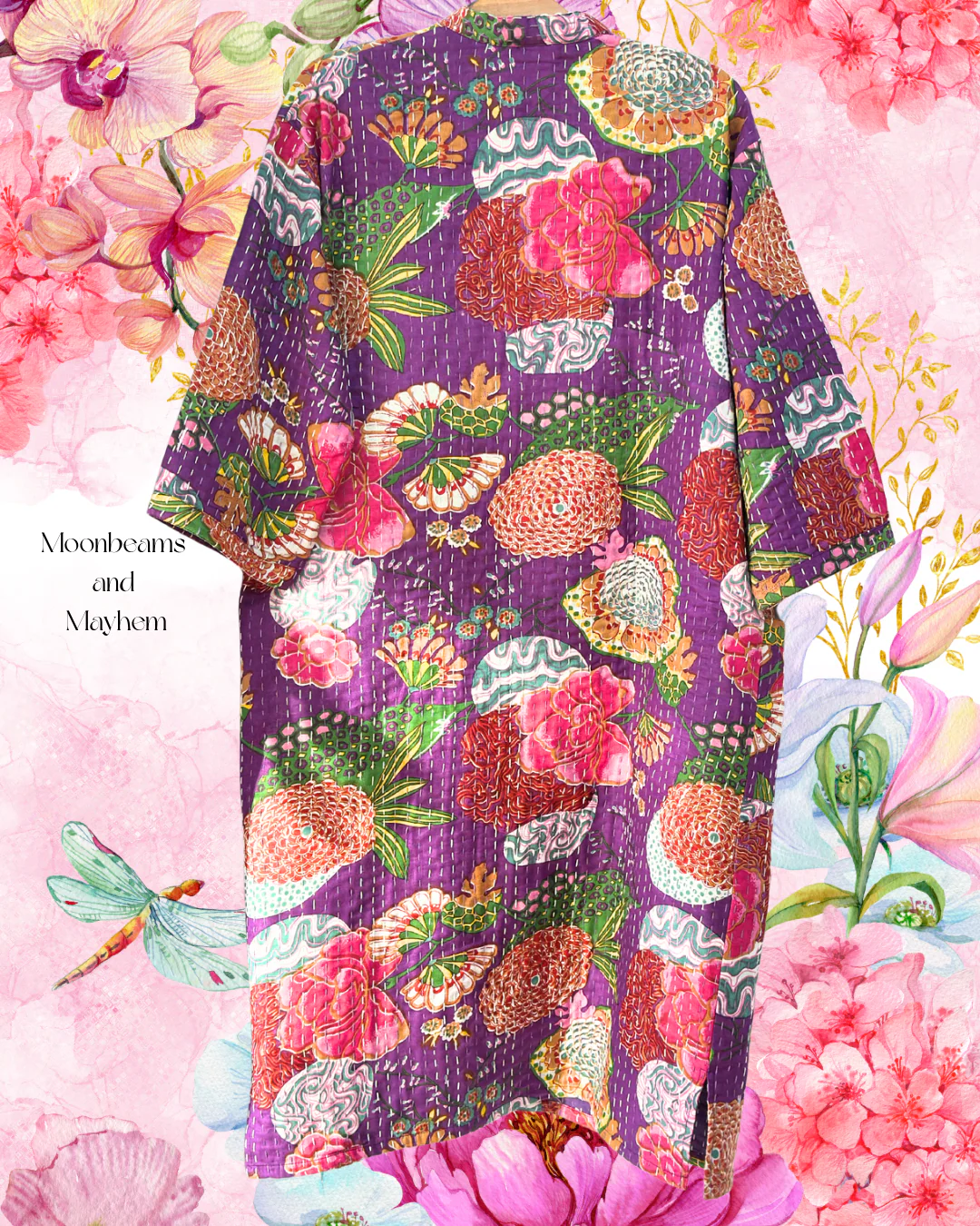 PURPLE SAFFRON SOUL KIMONO / DUSTER COAT - Image 5